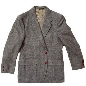 VINTAGE 1981 Palm Beach 2 Piece 100% Wool Men’s 38R Suit 34W Pants Gray Classic